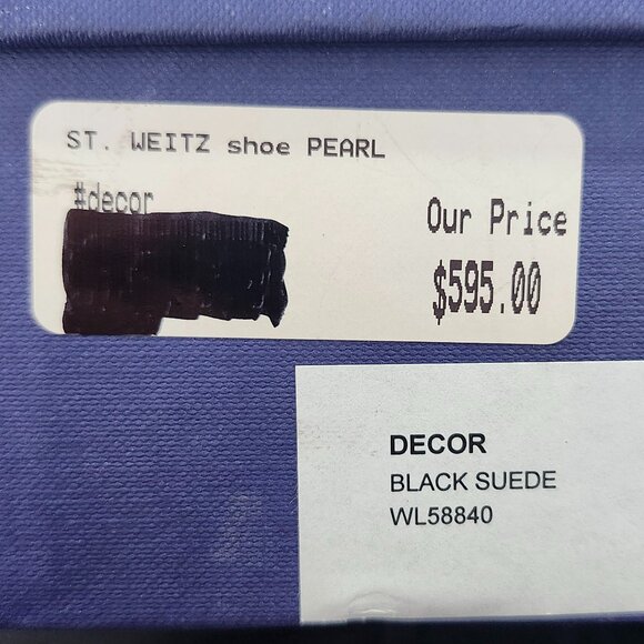 Stuart Weitzman Women's Black Suede Shoes W/Embellishments Size 6, 8.5, 9 & 9.5 - Picture 6 of 6
